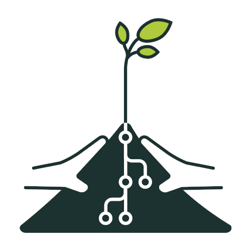 Hands cultivating code plant doodle